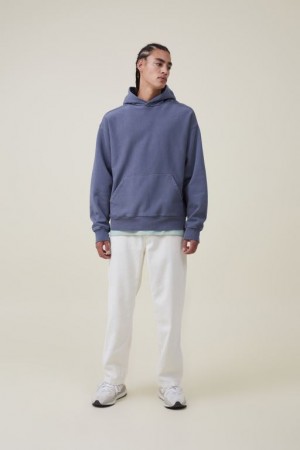Cotton On Oversized Hoodie Men's Jumpers Blue | KJdLLwJgfLM