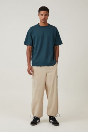 Cotton On Parachute Field Men's Pants Brown | yF0qwPTPiET