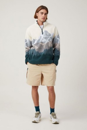 Cotton On Parachute Field Men's Shorts Grey | Akepr59EZCk