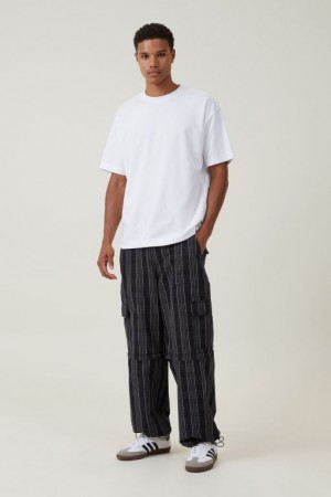 Cotton On Parachute Zip Off Men's Pants Black | FuNe7TVpKFe