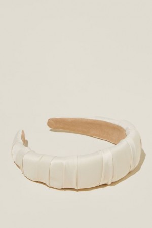 Cotton On Paris Padded Headband Women's Hair Accessories Ecru | CqExZlbOfgH