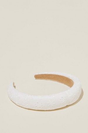 Cotton On Paris Padded Headband Women's Hair Accessories White | EnHAOigW1fW