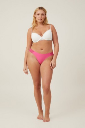 Cotton On Party Pants Seamless Brief Women's Thong Rose Red | sYPjM1dtI5I
