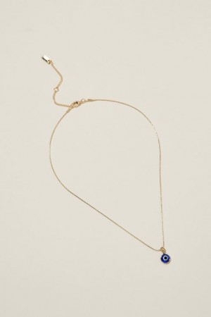 Cotton On Pendant Necklace Women's Jewellery Gold | tSaIJjqLDAb