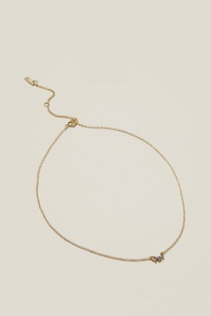 Cotton On Pendant Necklace Women's Jewellery Gold | p1HldklUdC7