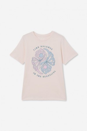 Cotton On Penny Short Sleeve Girls' T Shirts Pink | JrOrG9MxWSi