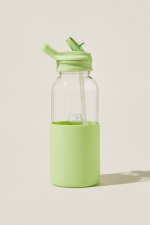 Cotton On Personalised 1 Litre Sip Lid Drink Men's Water Bottles Light Green | A52jMHCalB0