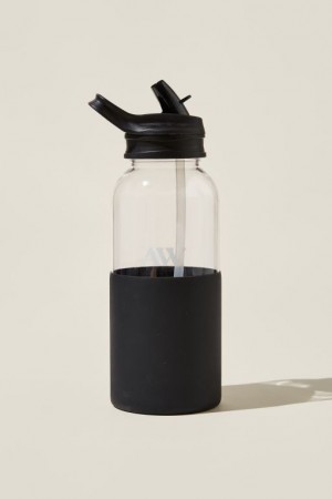 Cotton On Personalised 1 Litre Sip Lid Drink Men's Water Bottles Black | d227jpGyn7u