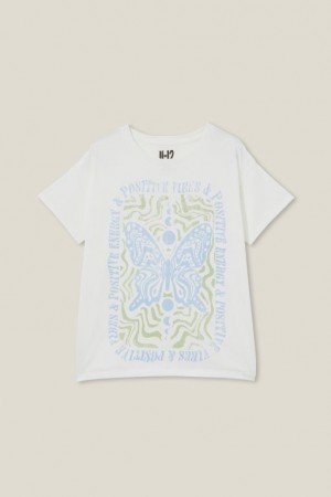Cotton On Pippy Short Sleeve Girls' T Shirts Light Yellow | ZkVaWsPcFd5