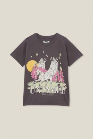 Cotton On Pippy Short Sleeve Girls' T Shirts Phantom | 3qBO57h1Nvz