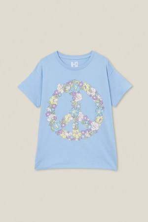 Cotton On Pippy Short Sleeve Girls' T Shirts Blue | q7K3zUvrG6w