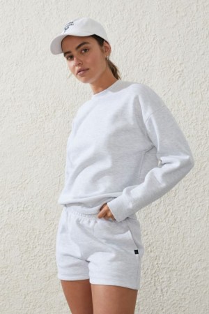 Cotton On Plush Essential Crew Women's Jumpers Grey | nhzXFiXoRTZ