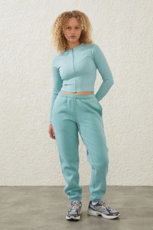 Cotton On Plush Essential Gym Track Women's Track Pants Sea | eTY82zgsDod
