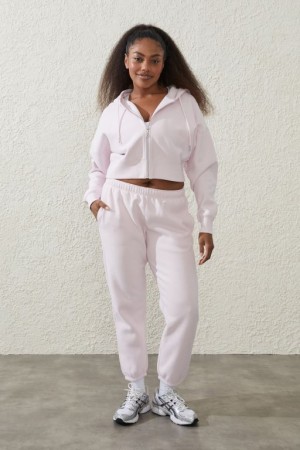 Cotton On Plush Essential Gym Track Women's Track Pants Pink | jUasTeJaY2i