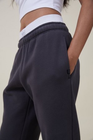 Cotton On Plush Essential Gym Track Women's Track Pants Blue | K83NAVUhuyo