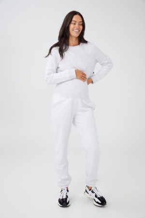 Cotton On Plush Gym Track Pant Women's Maternity Wear Grey | sVbDbTFCdgP