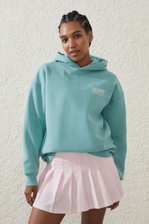Cotton On Plush Premium Hoodie Women's Jumpers Sea | xjbz7bbUgds
