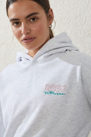 Cotton On Plush Premium Hoodie Women's Jumpers Grey | lWEtaCm3gEQ