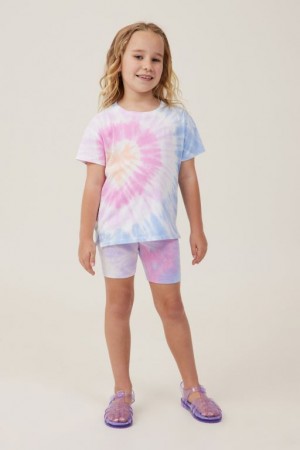 Cotton On Poppy Short Sleeve Print Girls' T Shirts Multicolor | mrXVgSnYHiU