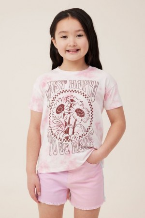 Cotton On Poppy Short Sleeve Print Girls' T Shirts Marshmallow | yYHJRcy1Ojd