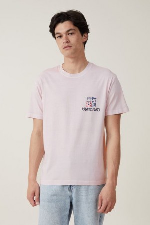 Cotton On Premium Loose Fit Art Men's Graphic T-Shirts Purple | fJXHW5Iyrd3