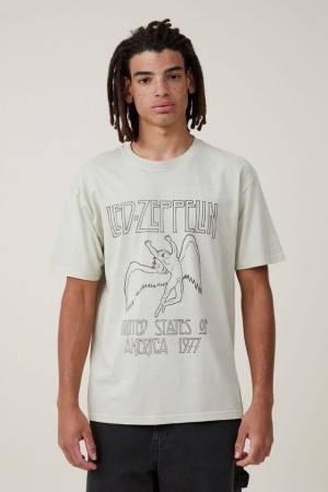 Cotton On Premium Loose Fit Music Men's Graphic T-Shirts White | SEydrXmbsq4