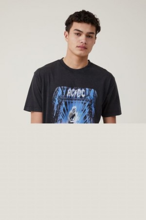 Cotton On Premium Loose Fit Music Men's Graphic T-Shirts Black | d32Q03mbdiH