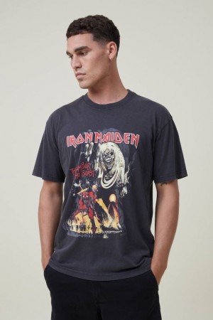 Cotton On Premium Loose Fit Music Men's Graphic T-Shirts Black | YGGjYoeJg41