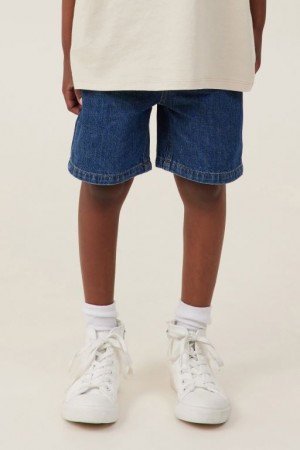 Cotton On Regular Fit Boys' Shorts Dark Blue | HLnCf708ps7