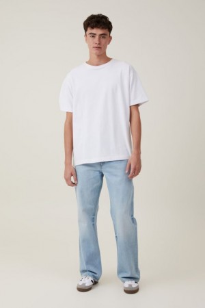 Cotton On Relaxed Boot Cut Men's Jeans Blue | SduQbDmbpTc