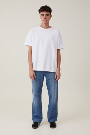 Cotton On Relaxed Boot Cut Men's Jeans Blue | OqMiAsK5B8s