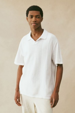 Cotton On Resort Short Sleeve Polo Men's Shirts White | y1nBjzTHGZ3