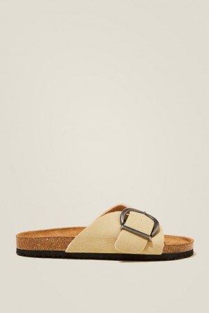 Cotton On Rex Single Strap Slide Women's Sandals Brown | lpd1yQ8OKzY