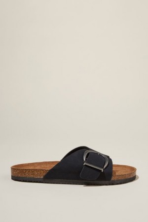 Cotton On Rex Single Strap Slide Women's Sandals Black | KUArSVug2t5