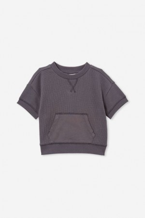 Cotton On Rex Waffle Sweater Baby T Shirts Grey | C35MKISVyq4