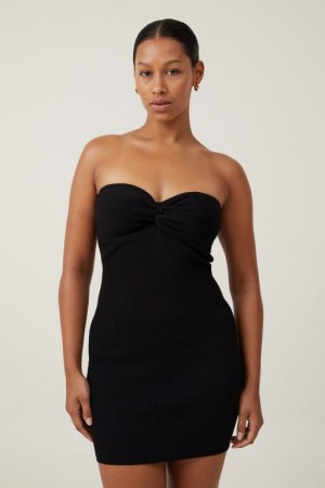 Cotton On Rowan Knit Women's Mini Dress Black | 3WKyuyGwGdw