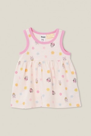 Cotton On Sally Slub Sleeveless Baby Dress Pink | DdqiAPjKGxM