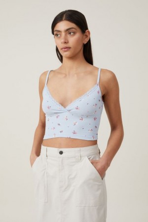 Cotton On Sammie Cross Front Women's Cami Blue | SLQZwN8AA9N
