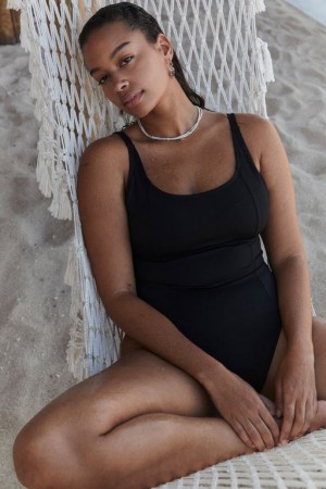 Cotton On Scoop Neck D+ One Piece Full Women's Bodysuit Black | JpsmoNag1lI