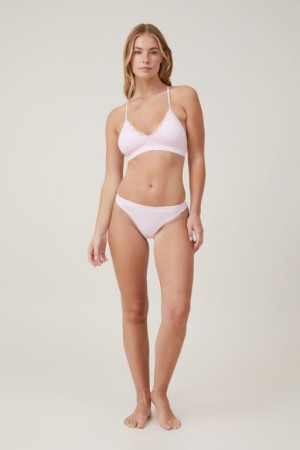 Cotton On Seamless High Cut Brief Women's Thong Rose | mWMCdtnFOki