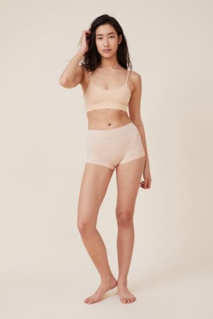 Cotton On Seamless Low Back Bralette Women's Bras Frappe | J1dU9krtbg9