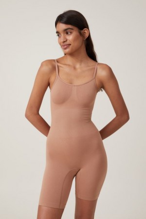 Cotton On Seamless Shapewear Bodysuit Short Women's Bras Maple | omYPn2CpAkj