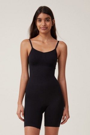 Cotton On Seamless Shapewear Bodysuit Short Women's Bras Black | Wd4KeGoi1yU