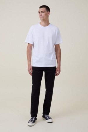 Cotton On Slim Straight Men's Jeans Black | ihYpbDRFy5j