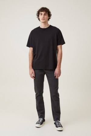 Cotton On Slim Straight Men's Jeans Black | 9M2SC9R5531