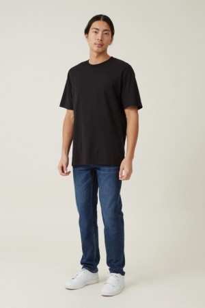 Cotton On Slim Straight Men's Jeans Blue | uX9gXZ4GQym