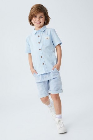 Cotton On Slouch Fit Boys' Shorts Light Blue | QcEJQw8CwNZ