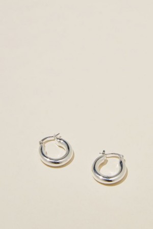 Cotton On Small Hoop Earring Women's Jewellery Silver | 1aZ09YtSHCo