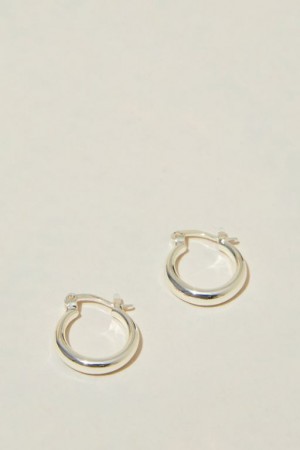 Cotton On Small Hoop Earring Women's Jewellery Silver | zWOY2iM7VYx