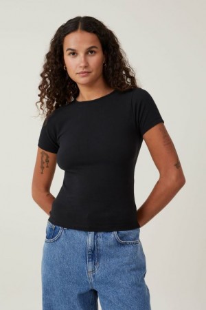 Cotton On Smooth High Crew Neck Women's Tanks White | 0shKIRDzLoo